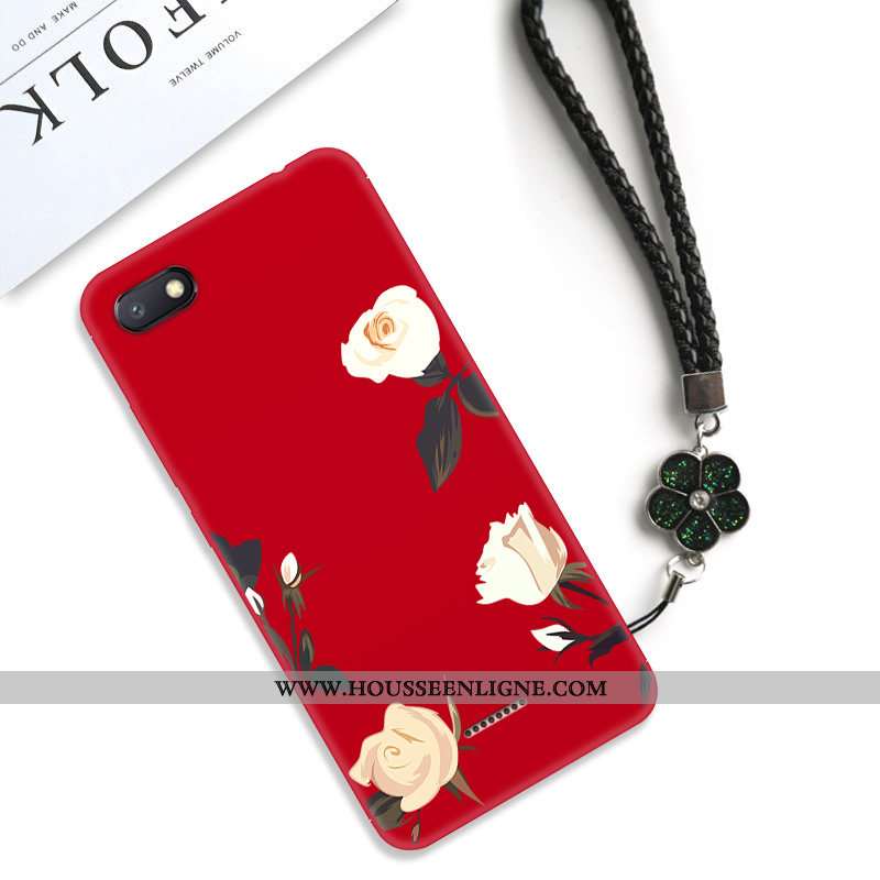 Coque Xiaomi Redmi 6a Personnalité Créatif Fluide Doux Silicone Petit Dentelle Art Noir