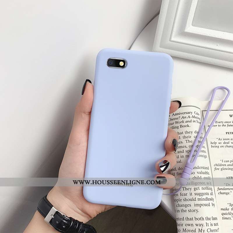 Coque Xiaomi Redmi 6a Silicone Protection Frais Simple Petit Rouge Bleu