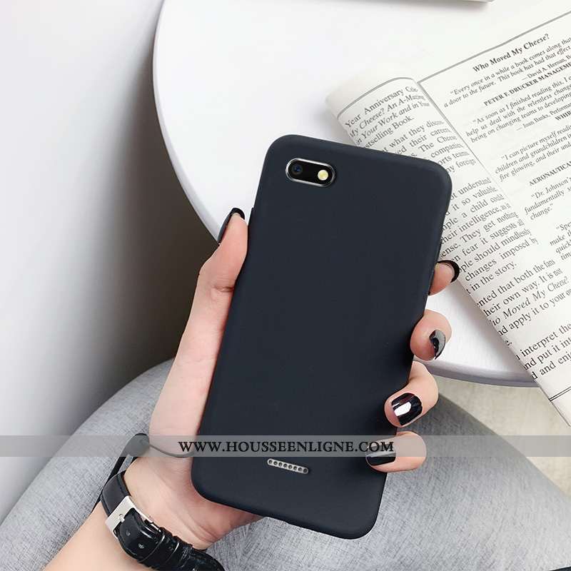 Coque Xiaomi Redmi 6a Silicone Protection Frais Simple Petit Rouge Bleu
