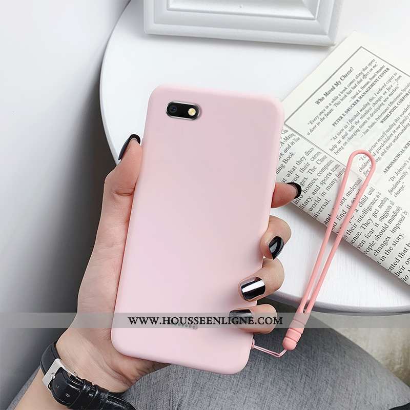 Coque Xiaomi Redmi 6a Silicone Protection Frais Simple Petit Rouge Bleu