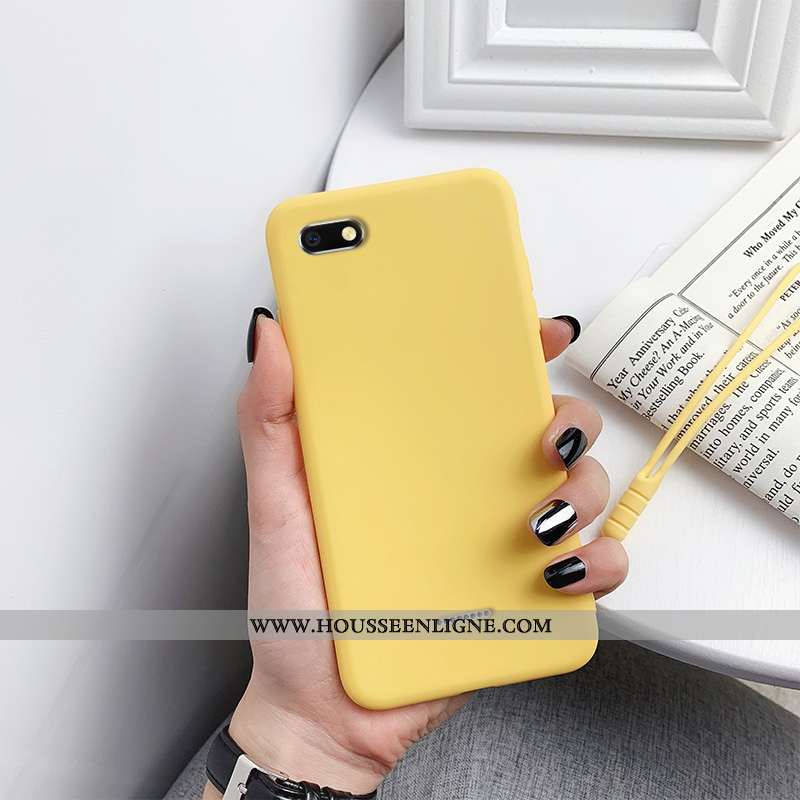 Coque Xiaomi Redmi 6a Silicone Protection Frais Simple Petit Rouge Bleu