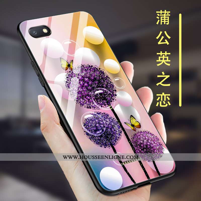 Coque Xiaomi Redmi 6a Silicone Protection Net Rouge Créatif Rouge Délavé En Daim Violet
