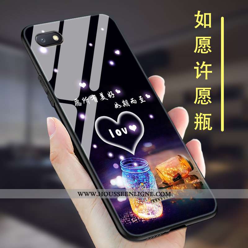 Coque Xiaomi Redmi 6a Silicone Protection Net Rouge Créatif Rouge Délavé En Daim Violet
