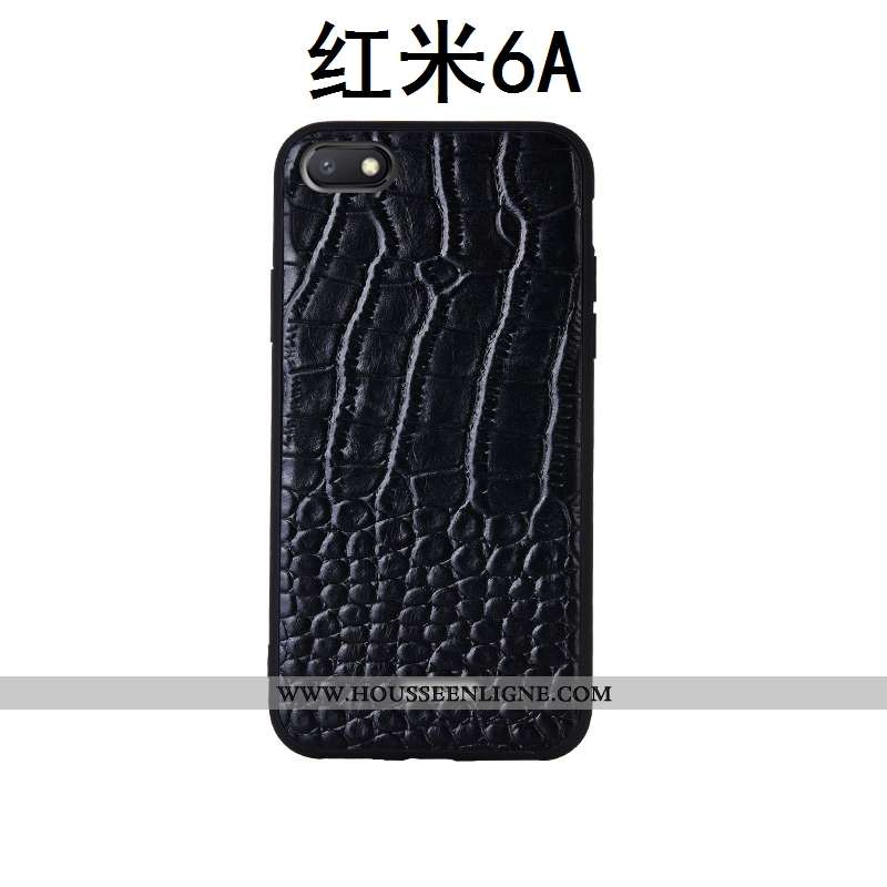 Coque Xiaomi Redmi 6a Silicone Protection Nouveau Cuir Véritable Incassable Rouge Modèle Fleurie