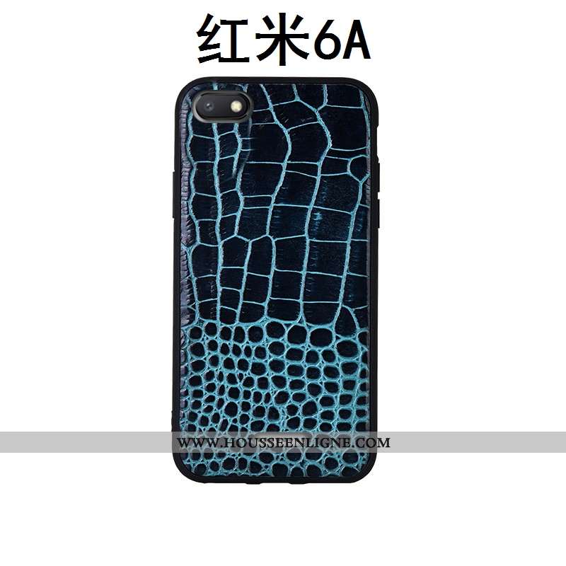 Coque Xiaomi Redmi 6a Silicone Protection Nouveau Cuir Véritable Incassable Rouge Modèle Fleurie