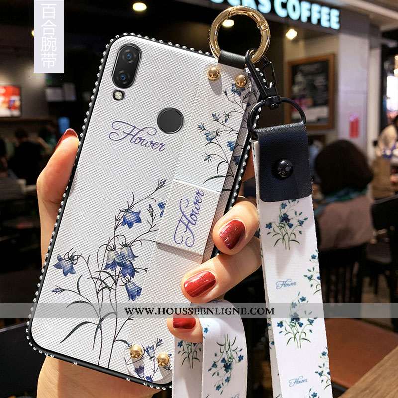 Coque Xiaomi Redmi 7 Tendance Fluide Doux Étui Frais Silicone Téléphone Portable Bleu