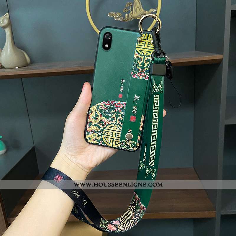 Coque Xiaomi Redmi 7a Créatif Fluide Doux Rouge Nouveau Tout Compris Noir