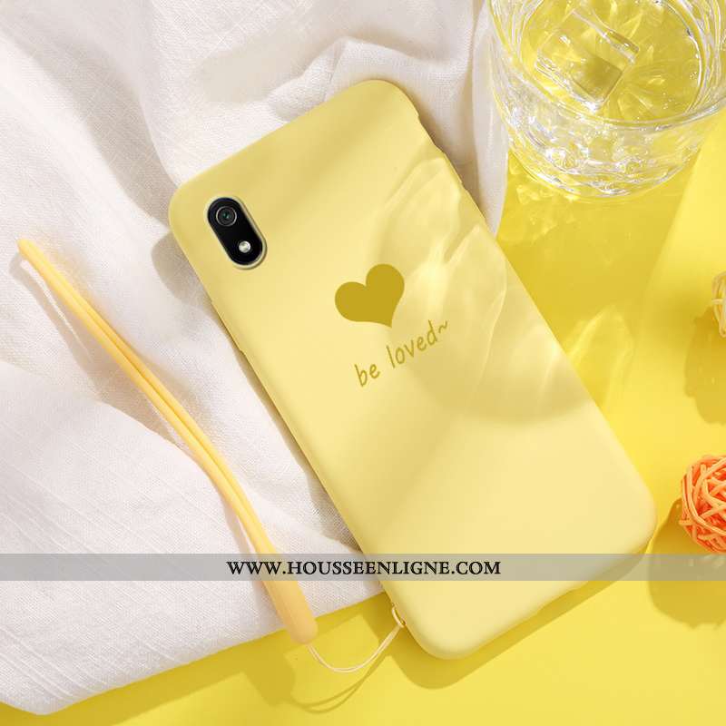 Coque Xiaomi Redmi 7a Fluide Doux En Silicone Petit Amoureux Étui Légère Bleu Marin Bleu Foncé