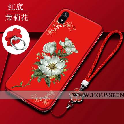 Coque Xiaomi Redmi 7a Fluide Doux Protection Personnalité Tendance Rouge Petit Noir