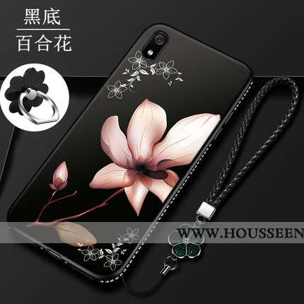 Coque Xiaomi Redmi 7a Fluide Doux Protection Personnalité Tendance Rouge Petit Noir
