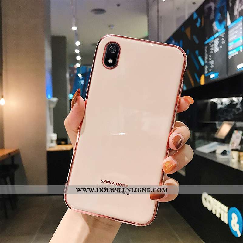 Coque Xiaomi Redmi 7a Fluide Doux Protection Étui Petit Couleur Unie Simple Membrane Verte