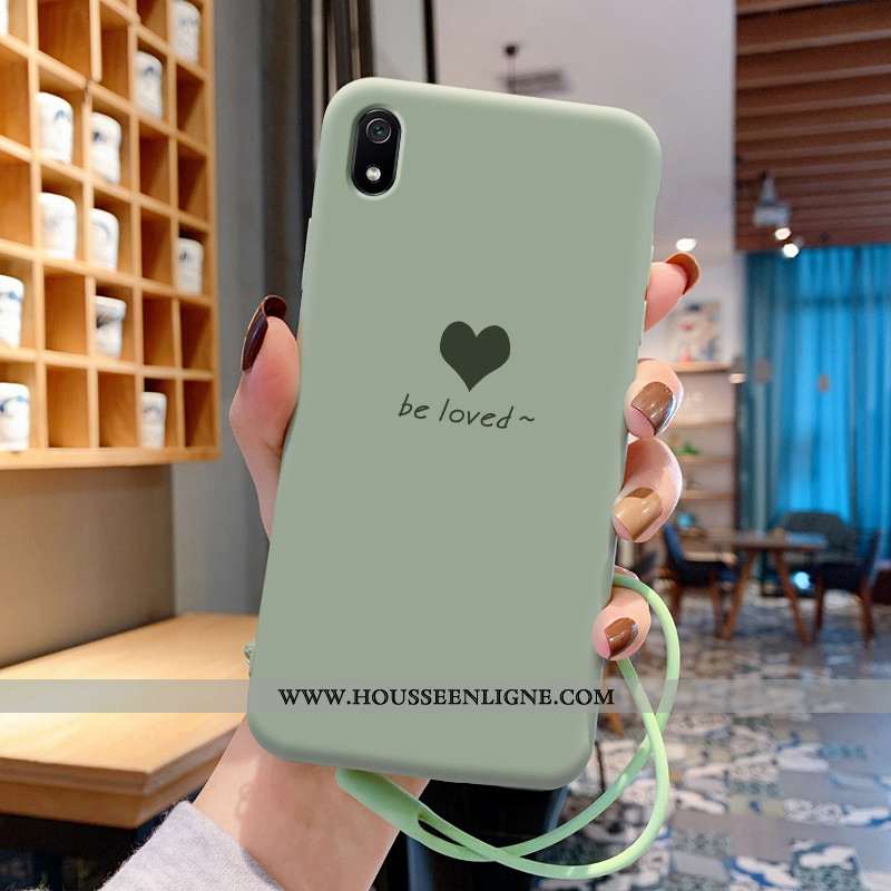 Coque Xiaomi Redmi 7a Fluide Doux Silicone Net Rouge Ultra Amour Rouge Protection Verte