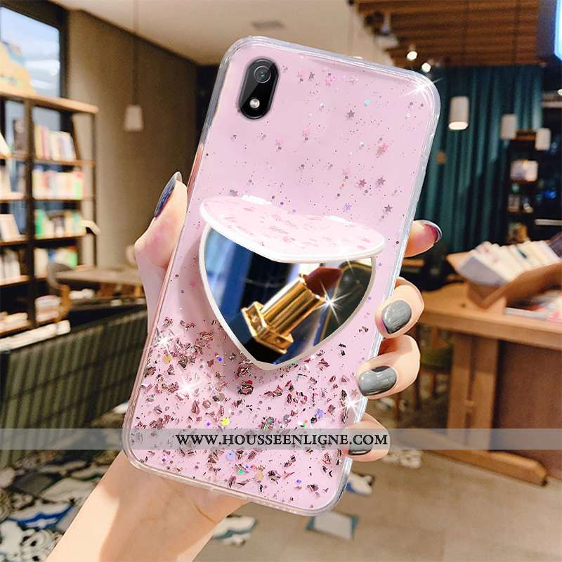 Coque Xiaomi Redmi 7a Mode Luxe Incassable Quicksand Transparent Téléphone Portable Verte