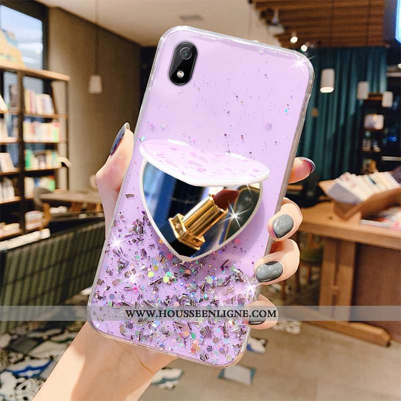 Coque Xiaomi Redmi 7a Mode Luxe Incassable Quicksand Transparent Téléphone Portable Verte