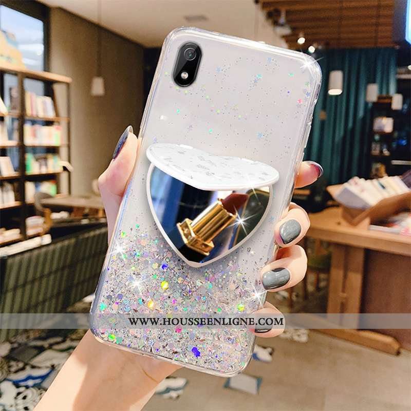 Coque Xiaomi Redmi 7a Mode Luxe Incassable Quicksand Transparent Téléphone Portable Verte