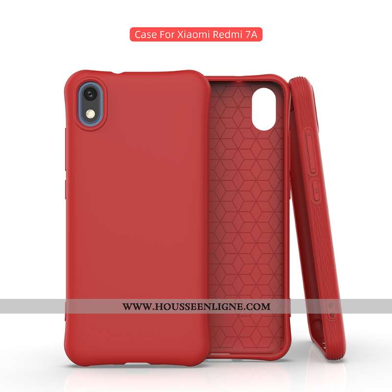 Coque Xiaomi Redmi 7a Personnalité Fluide Doux Jeunesse Téléphone Portable Bleu Rouge Membrane