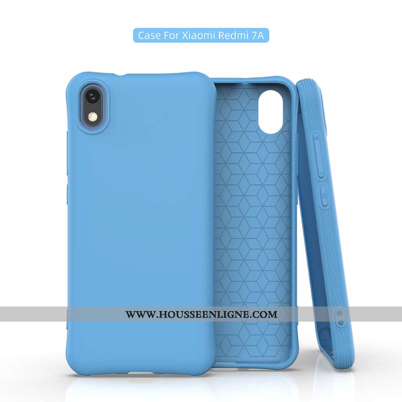 Coque Xiaomi Redmi 7a Personnalité Fluide Doux Jeunesse Téléphone Portable Bleu Rouge Membrane