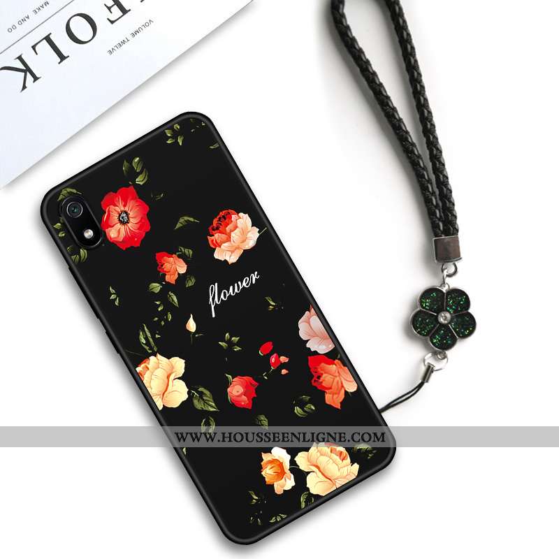 Coque Xiaomi Redmi 7a Protection Délavé En Daim Étui Fluide Doux Vintage Créatif Téléphone Portable 