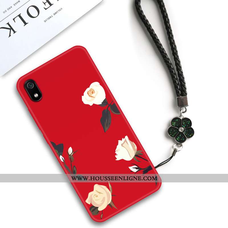 Coque Xiaomi Redmi 7a Protection Délavé En Daim Étui Fluide Doux Vintage Créatif Téléphone Portable 