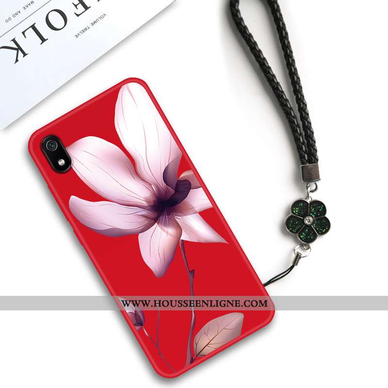 Coque Xiaomi Redmi 7a Protection Délavé En Daim Étui Fluide Doux Vintage Créatif Téléphone Portable 