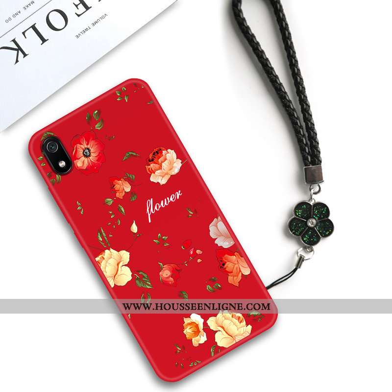 Coque Xiaomi Redmi 7a Protection Délavé En Daim Étui Fluide Doux Vintage Créatif Téléphone Portable 