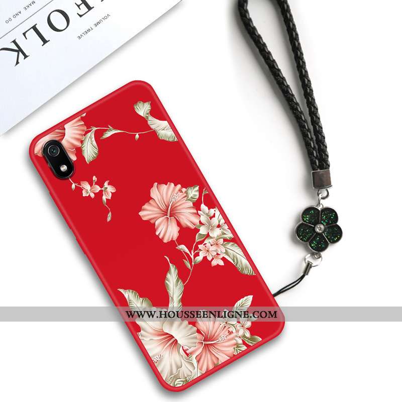 Coque Xiaomi Redmi 7a Protection Délavé En Daim Étui Fluide Doux Vintage Créatif Téléphone Portable 