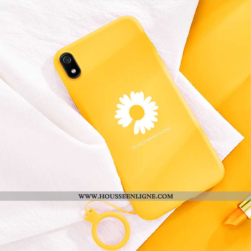 Coque Xiaomi Redmi 7a Tendance Fluide Doux Tout Compris Petite Marguerite Violet Téléphone Portable 