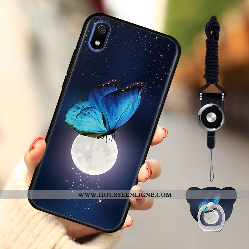 Coque Xiaomi Redmi 7a Tendance Fluide Doux Téléphone Portable Rouge Net Rouge Nouveau Bleu Foncé