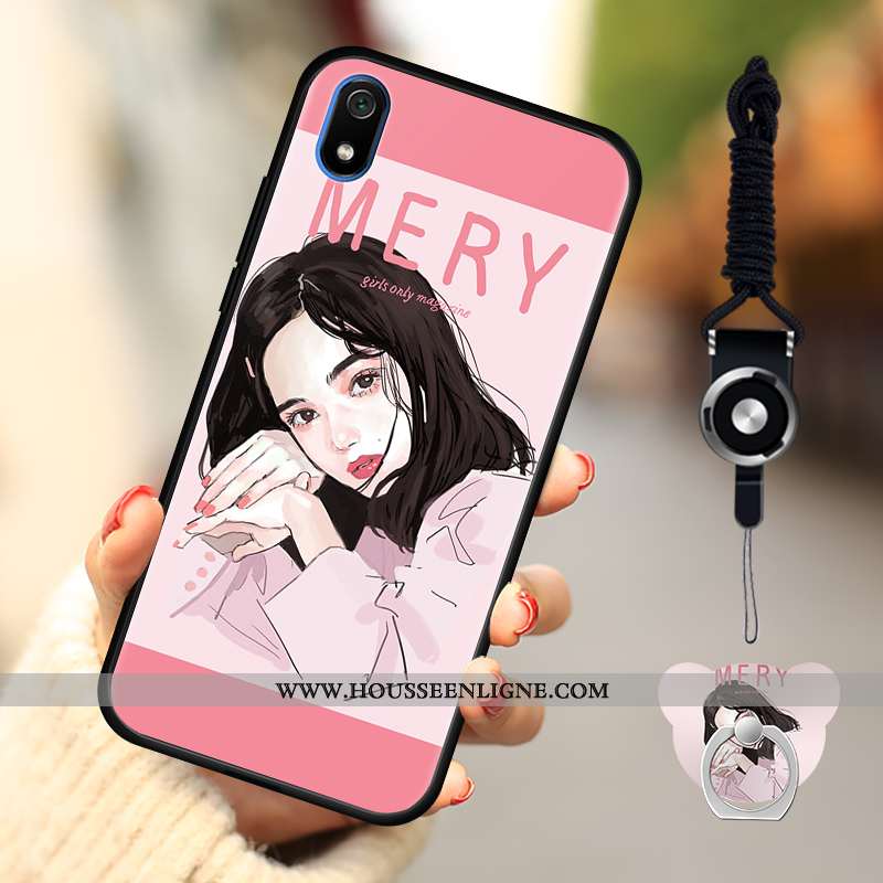 Coque Xiaomi Redmi 7a Tendance Fluide Doux Téléphone Portable Rouge Net Rouge Nouveau Bleu Foncé