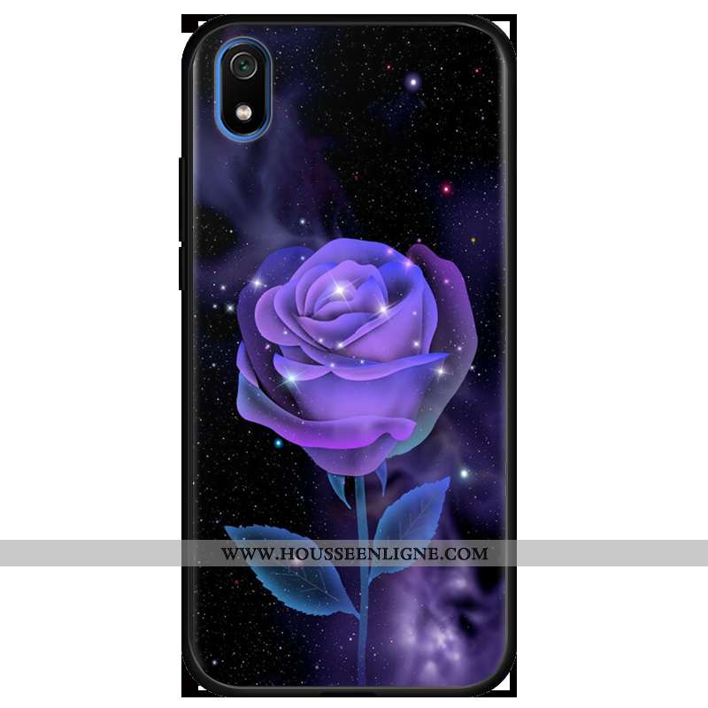 Coque Xiaomi Redmi 7a Tendance Fluide Doux Téléphone Portable Rouge Net Rouge Nouveau Bleu Foncé