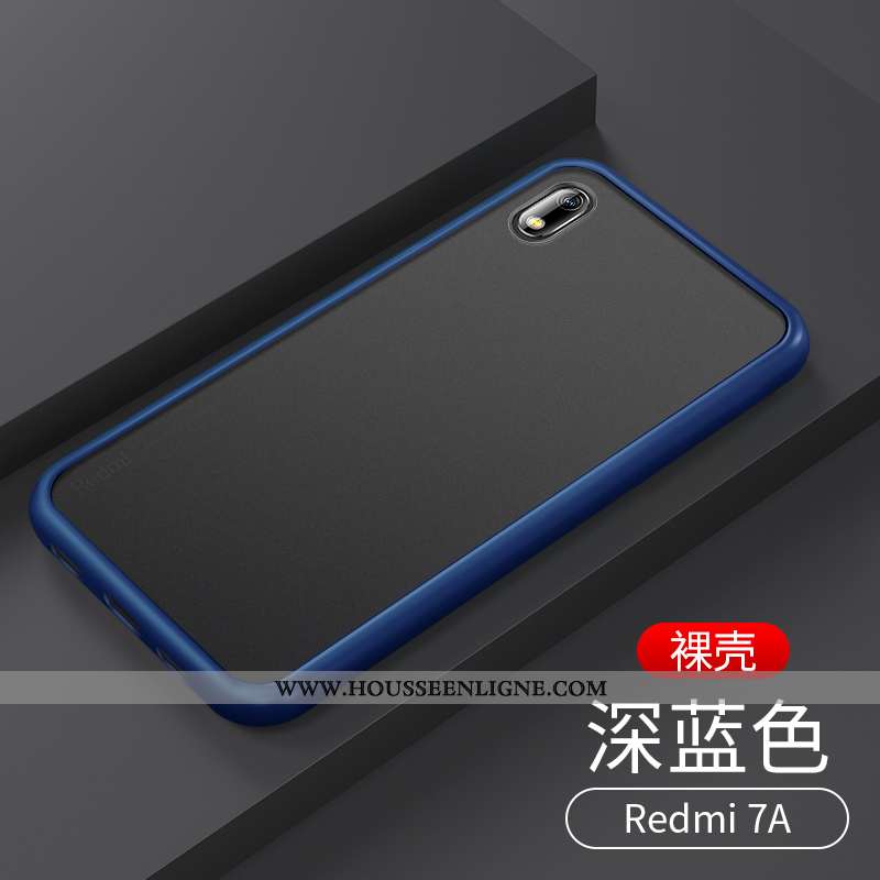 Coque Xiaomi Redmi 7a Tendance Légère Petit Bleu Marin Téléphone Portable Ultra Transparent Bleu Fon
