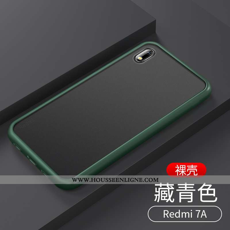 Coque Xiaomi Redmi 7a Tendance Légère Petit Bleu Marin Téléphone Portable Ultra Transparent Bleu Fon