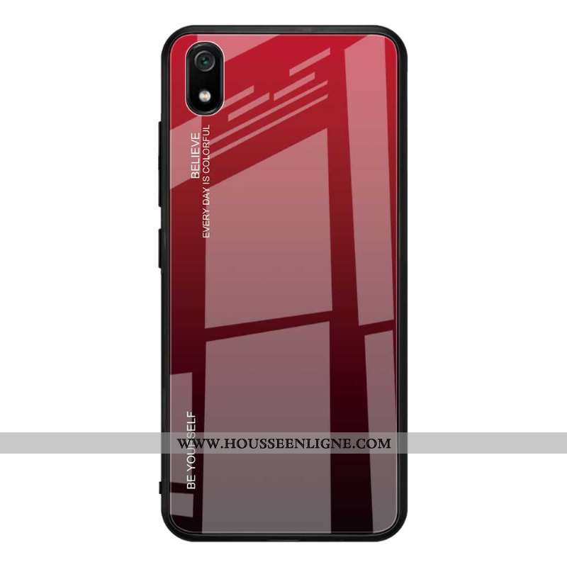 Coque Xiaomi Redmi 7a Tendance Silicone Incassable Verre Étui Simple Dégradé De Couleur Verte