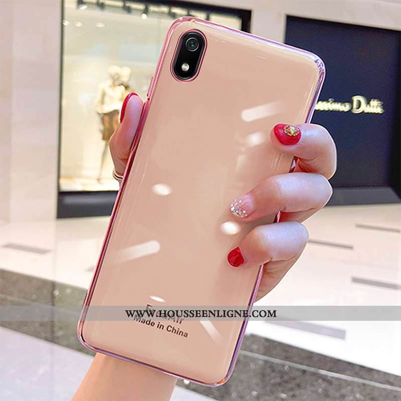Coque Xiaomi Redmi 7a Ultra Tendance Légère Silicone Simple Rouge Bleu