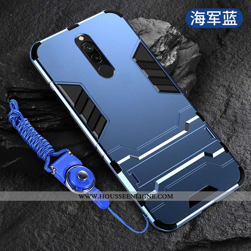 Coque Xiaomi Redmi 8 Délavé En Daim Ornements Suspendus Incassable Support Nouveau Net Rouge Télépho