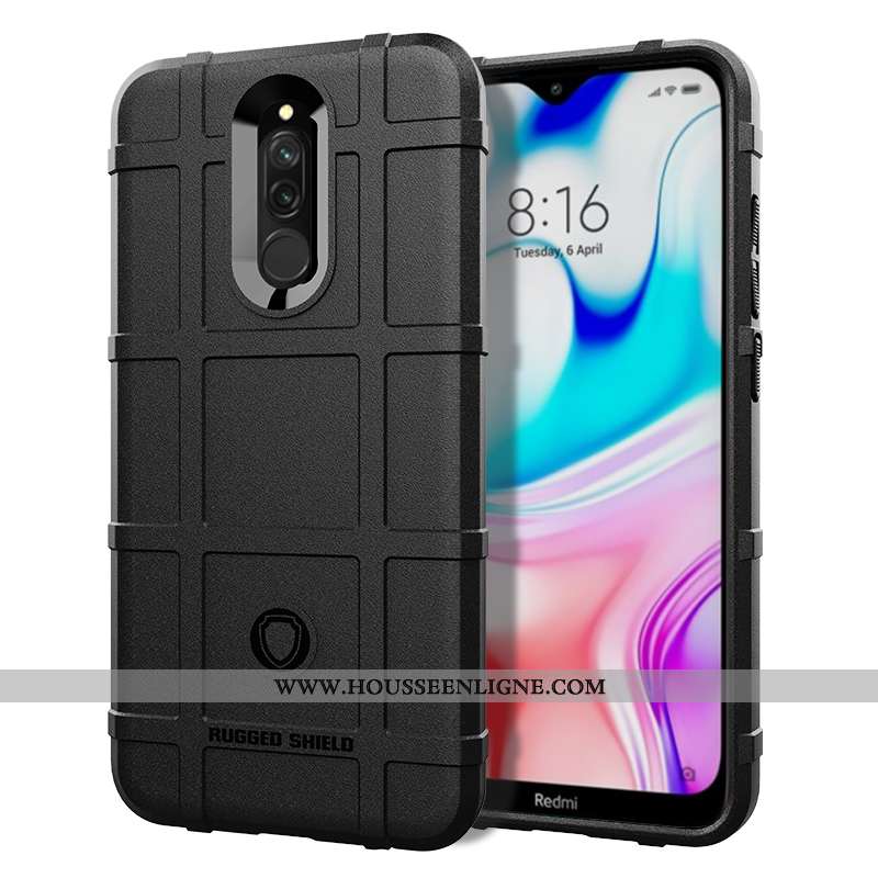 Coque Xiaomi Redmi 8 Délavé En Daim Personnalité Étui Tendance Rouge Protection Fluide Doux Verte