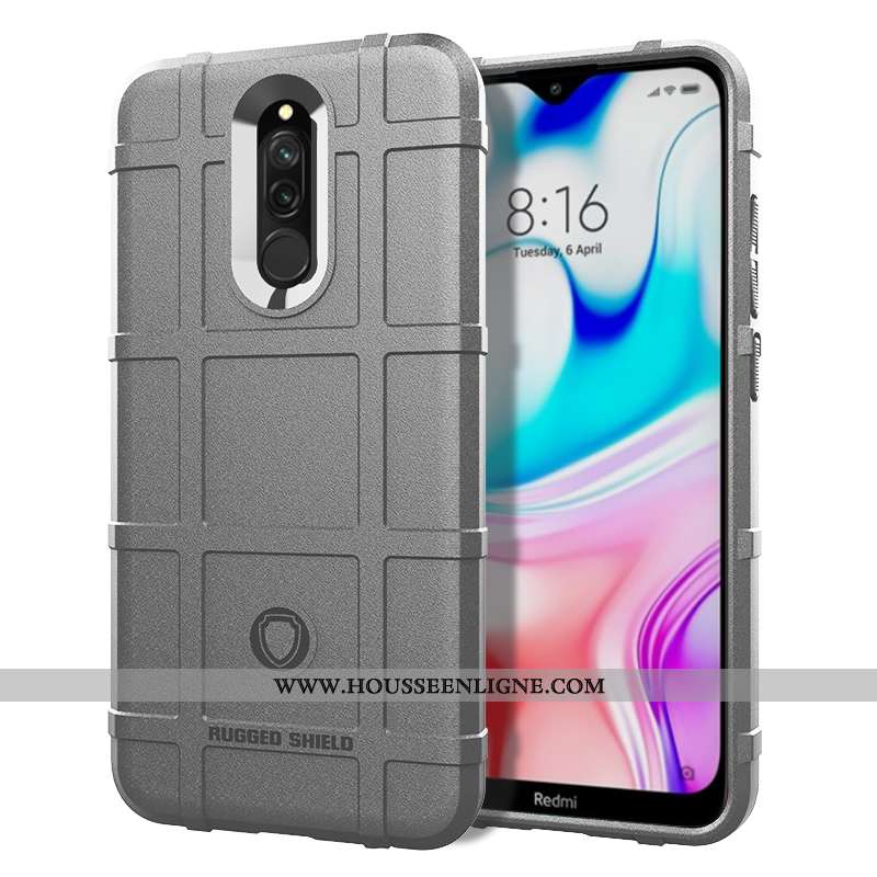 Coque Xiaomi Redmi 8 Délavé En Daim Personnalité Étui Tendance Rouge Protection Fluide Doux Verte