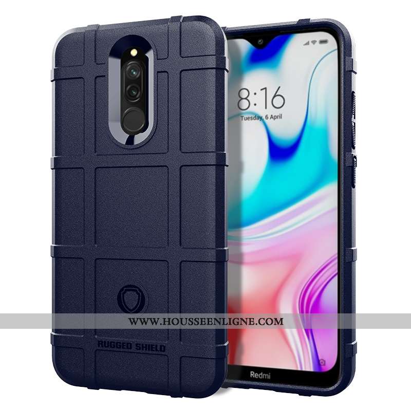 Coque Xiaomi Redmi 8 Délavé En Daim Personnalité Étui Tendance Rouge Protection Fluide Doux Verte