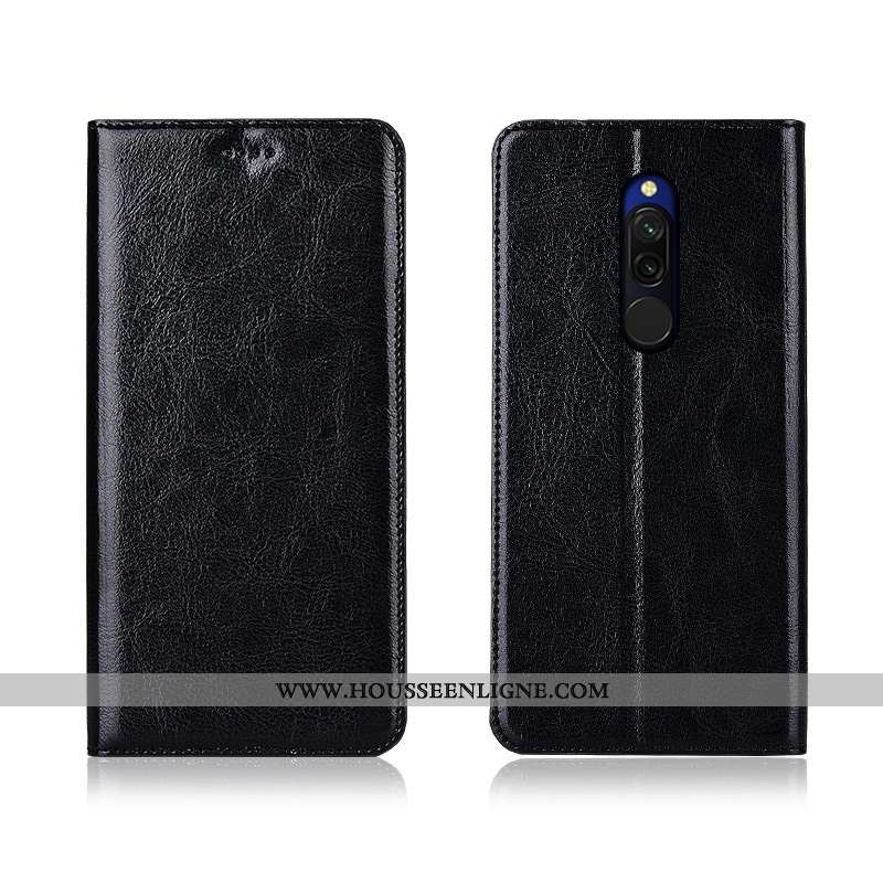 Coque Xiaomi Redmi 8 Modèle Fleurie Fluide Doux Tout Compris Nouveau Incassable Clamshell Cuir Vérit
