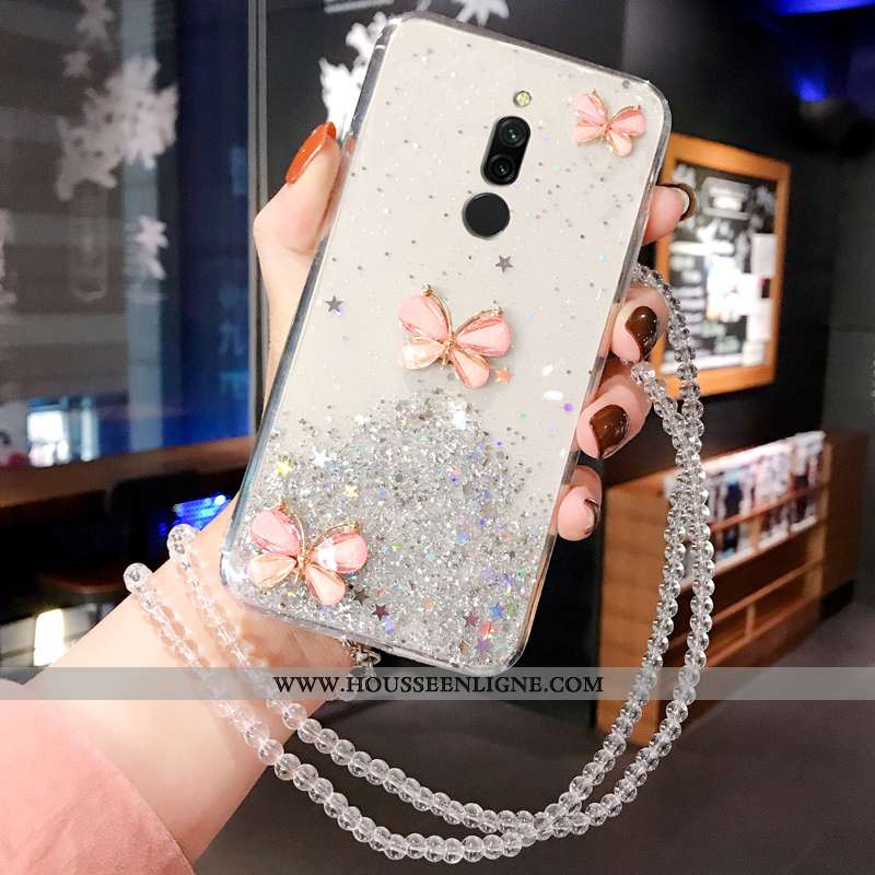 Coque Xiaomi Redmi 8 Protection Créatif Incassable Rouge Blanc Charmant Net Rouge Blanche