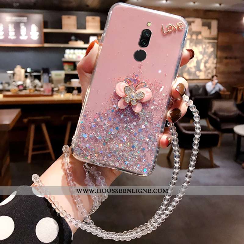 Coque Xiaomi Redmi 8 Protection Créatif Incassable Rouge Blanc Charmant Net Rouge Blanche