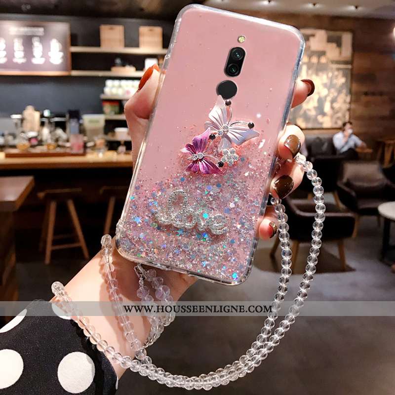 Coque Xiaomi Redmi 8 Protection Créatif Incassable Rouge Blanc Charmant Net Rouge Blanche