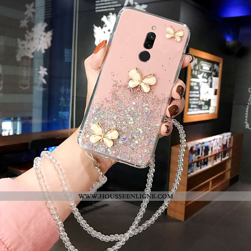 Coque Xiaomi Redmi 8 Protection Créatif Incassable Rouge Blanc Charmant Net Rouge Blanche