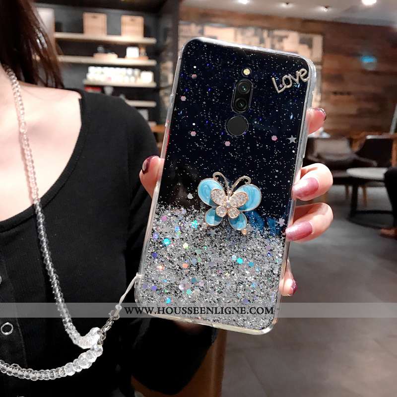 Coque Xiaomi Redmi 8 Protection Créatif Incassable Rouge Blanc Charmant Net Rouge Blanche