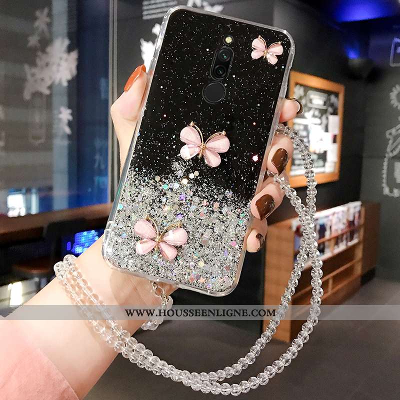 Coque Xiaomi Redmi 8 Protection Créatif Incassable Rouge Blanc Charmant Net Rouge Blanche