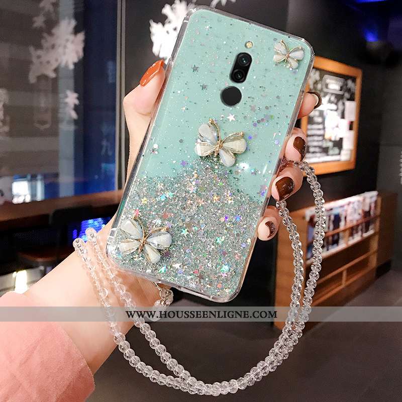 Coque Xiaomi Redmi 8 Protection Créatif Incassable Rouge Blanc Charmant Net Rouge Blanche