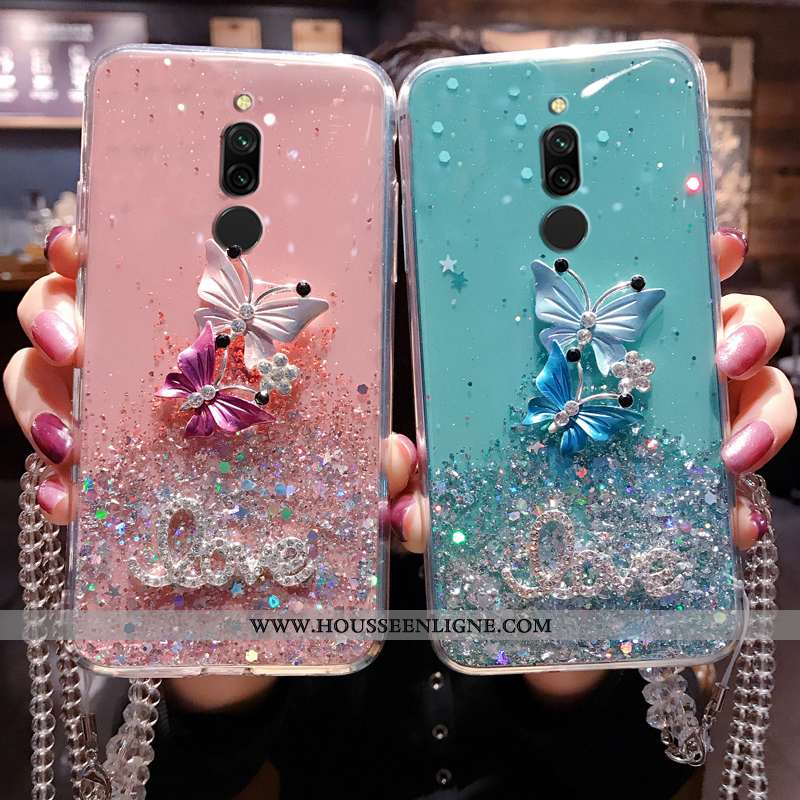 Coque Xiaomi Redmi 8 Protection Créatif Incassable Rouge Blanc Charmant Net Rouge Blanche