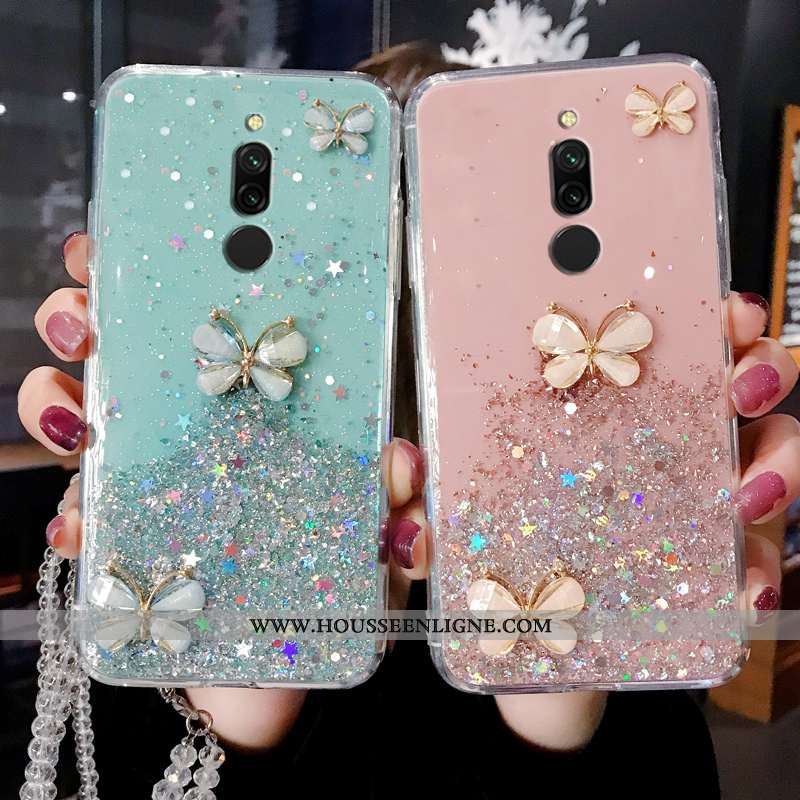 Coque Xiaomi Redmi 8 Protection Créatif Incassable Rouge Blanc Charmant Net Rouge Blanche