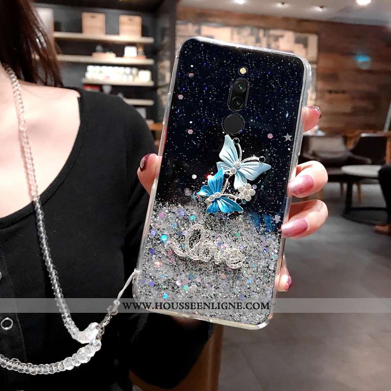 Coque Xiaomi Redmi 8 Protection Créatif Incassable Rouge Blanc Charmant Net Rouge Blanche