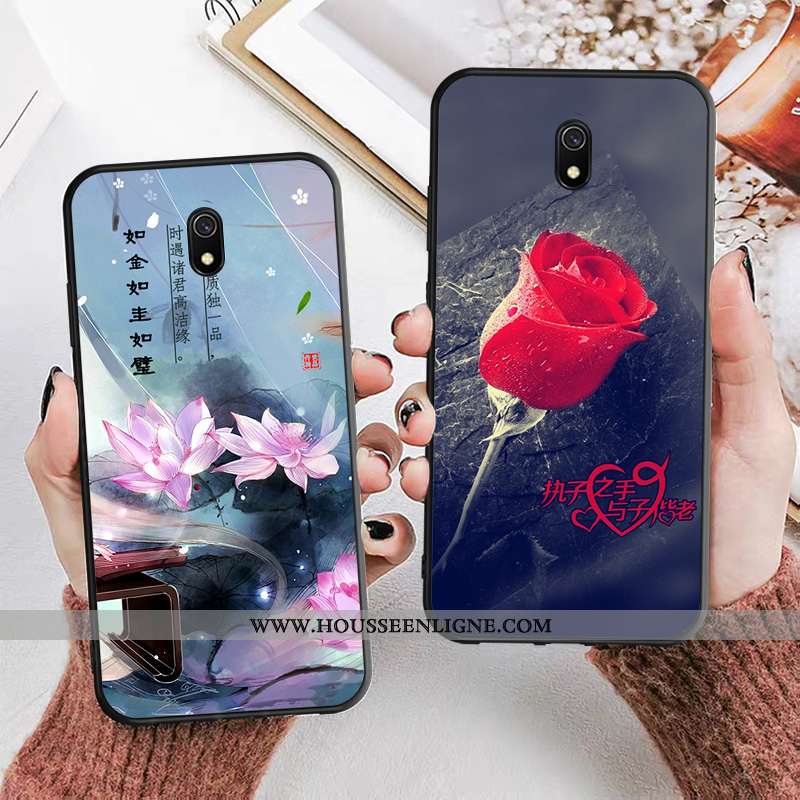 Coque Xiaomi Redmi 8a Cou Suspendu Tendance Tout Compris Tempérer Téléphone Portable Rouge Membrane 